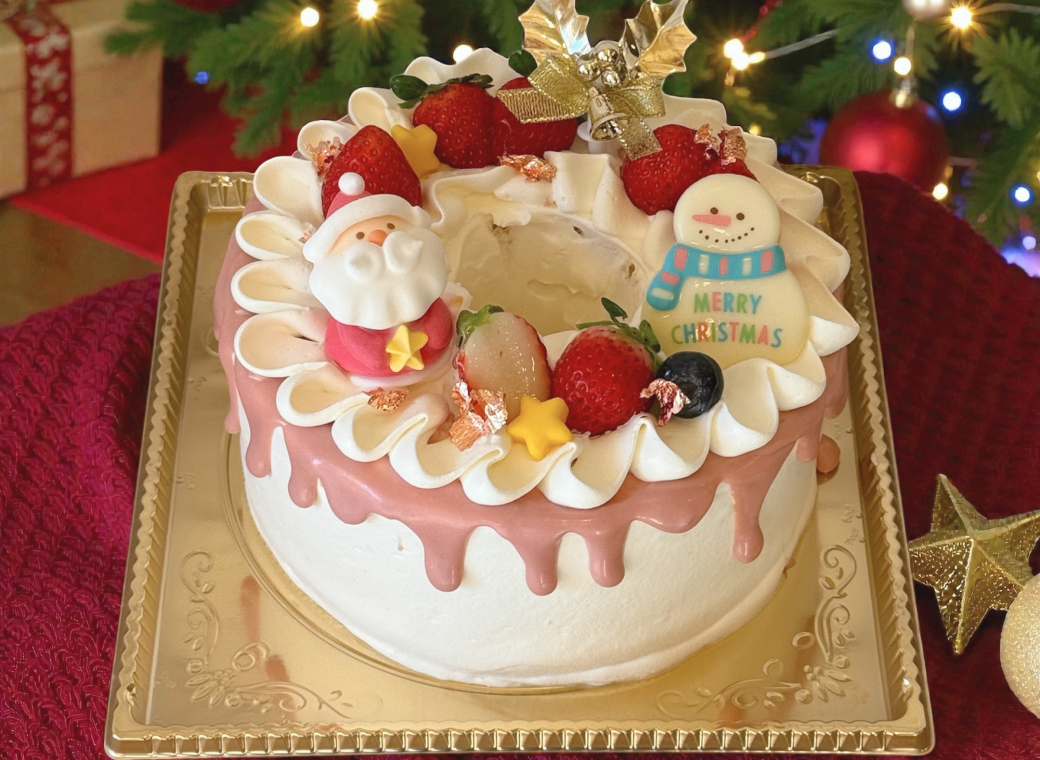 Xmas米粉シフォンケーキ